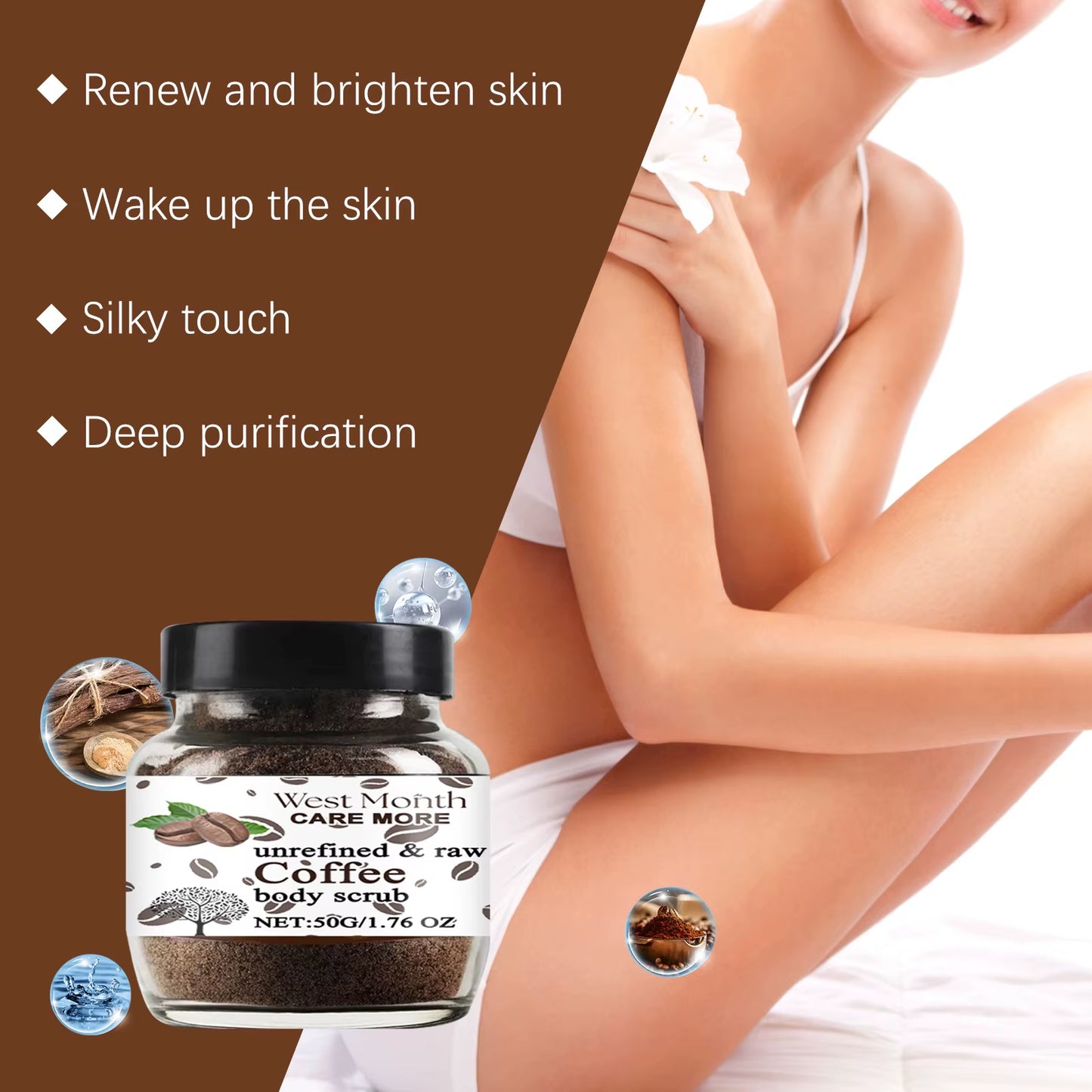 Coffee Body Scrub Cream – Exfoliating, Brightening & Moisturising