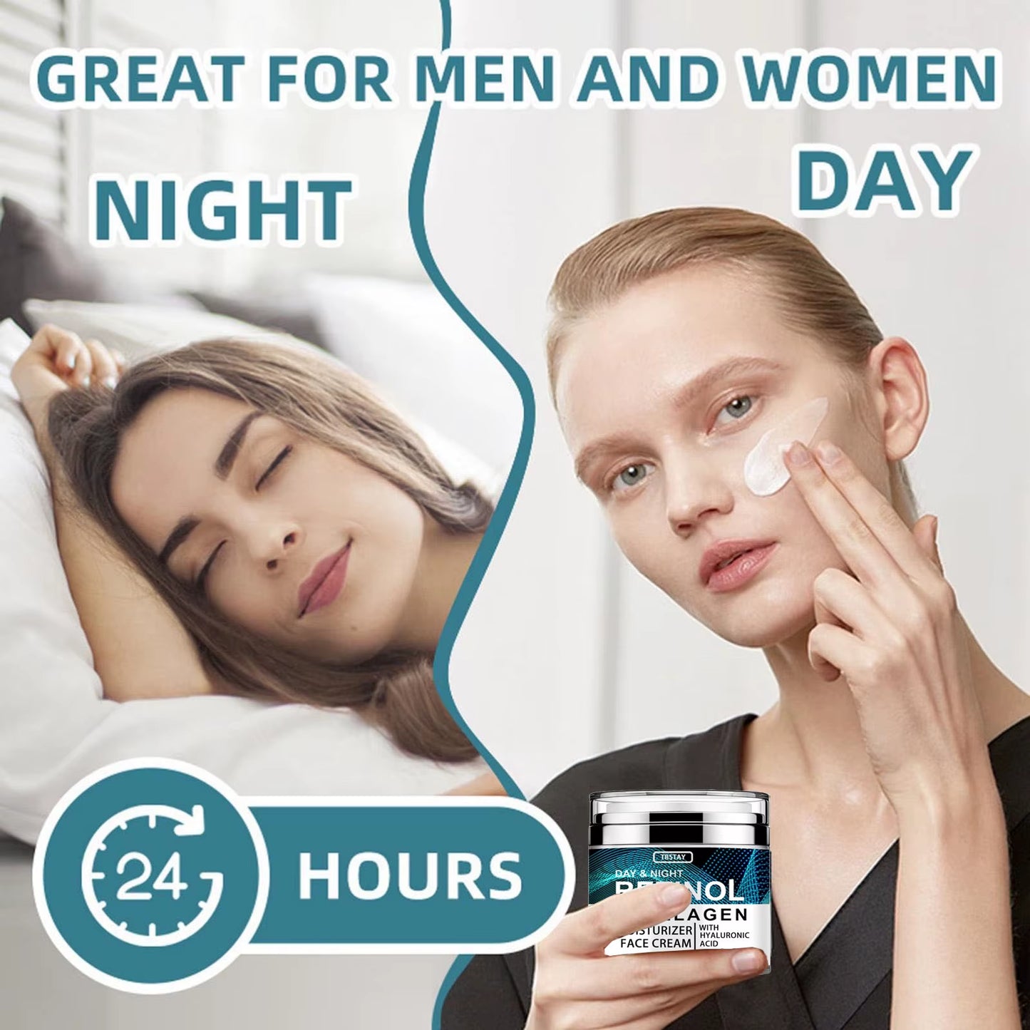 Collagen & Retinol Hyaluronic Acid Face Cream – Anti-Aging & Hydrating Moisturiser