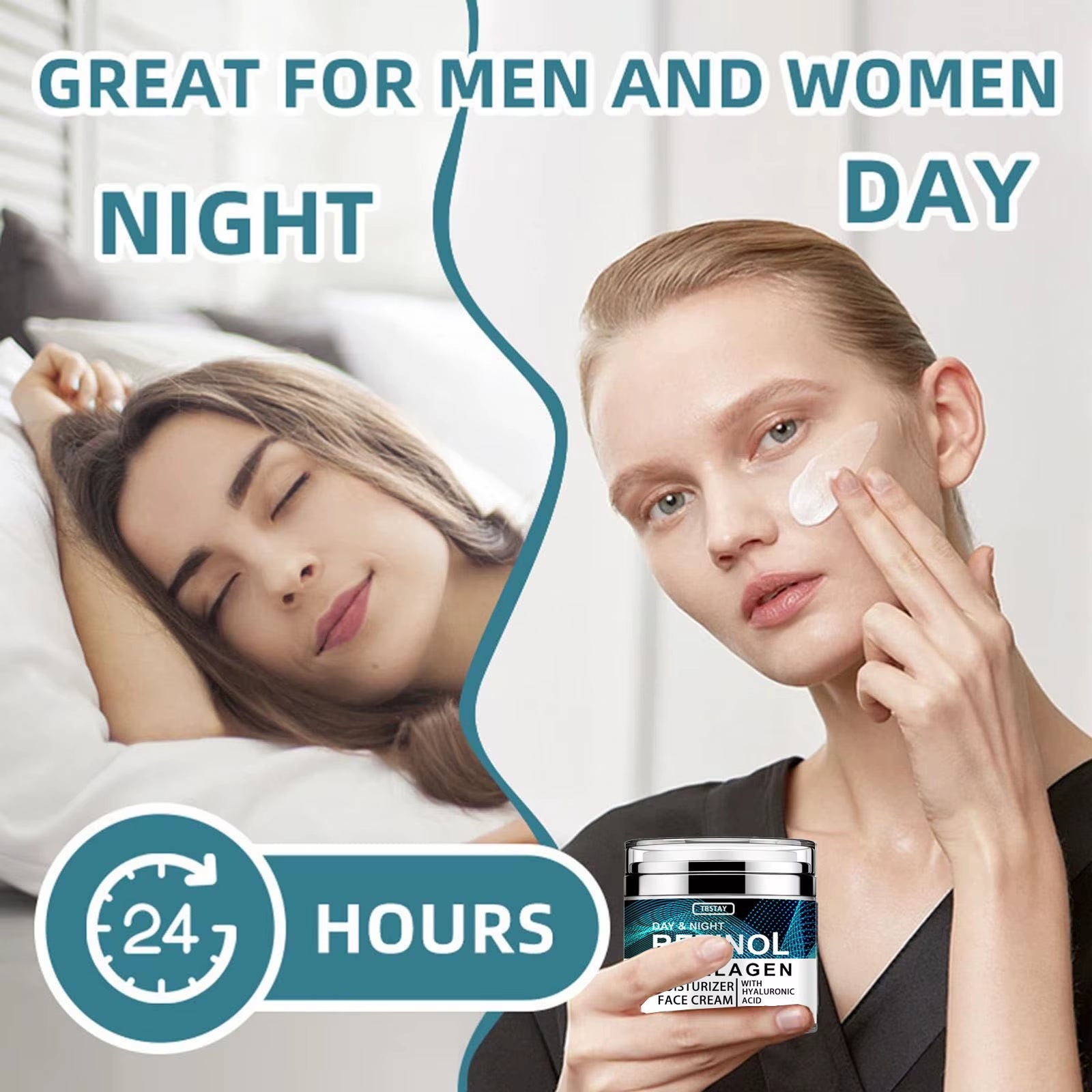 Collagen & Retinol Hyaluronic Acid Face Cream – Anti-Aging & Hydrating Moisturiser