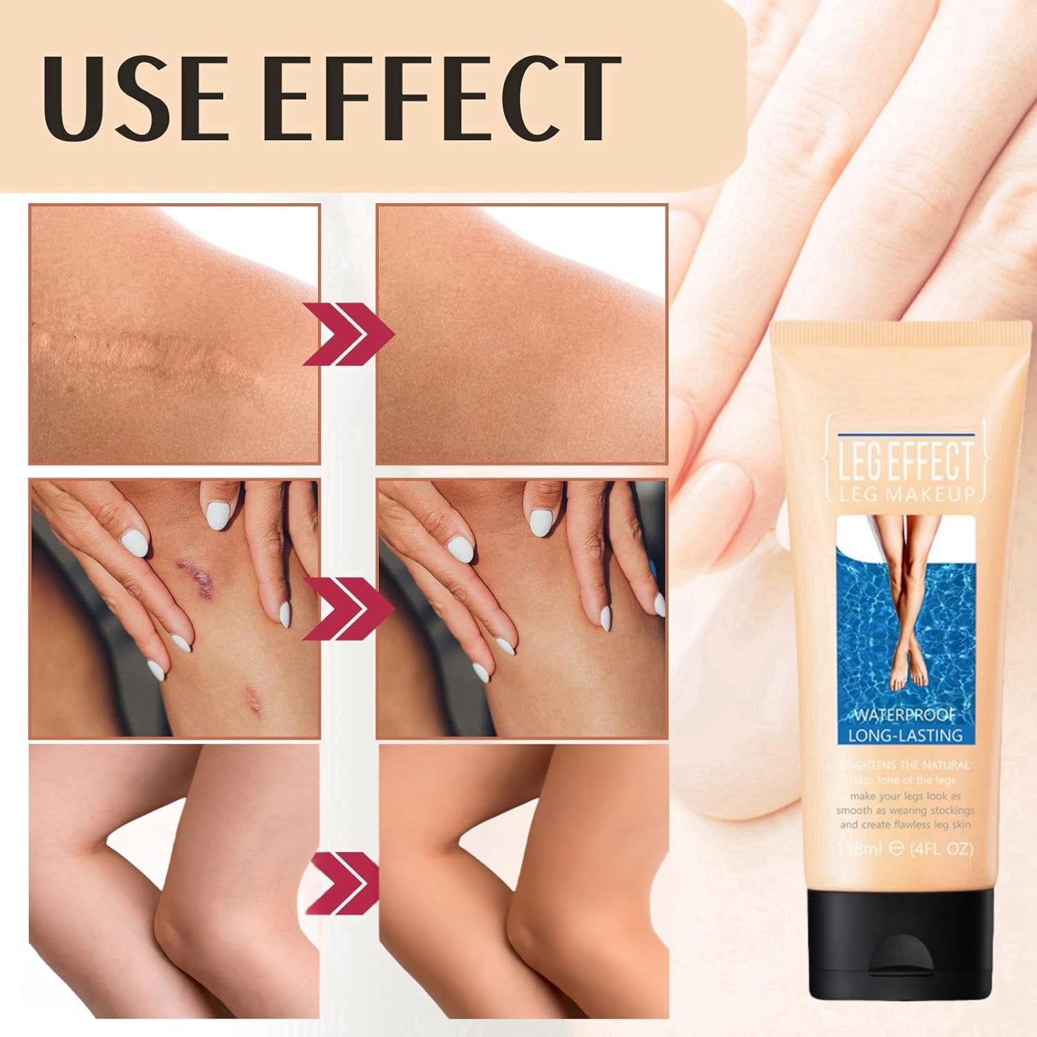 Waterproof Leg & Body Concealer – Full Coverage, No Transfer, Hydrating Formula