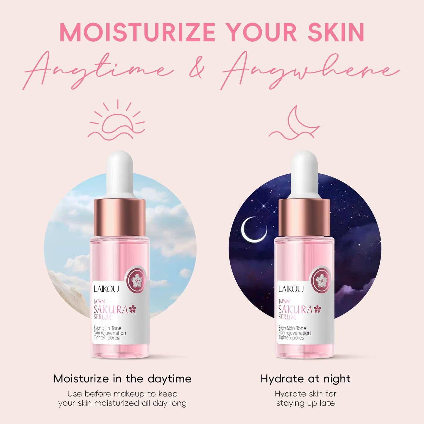 Cherry Blossom Facial Essence – Hydrating & Firming Sakura Moisturiser