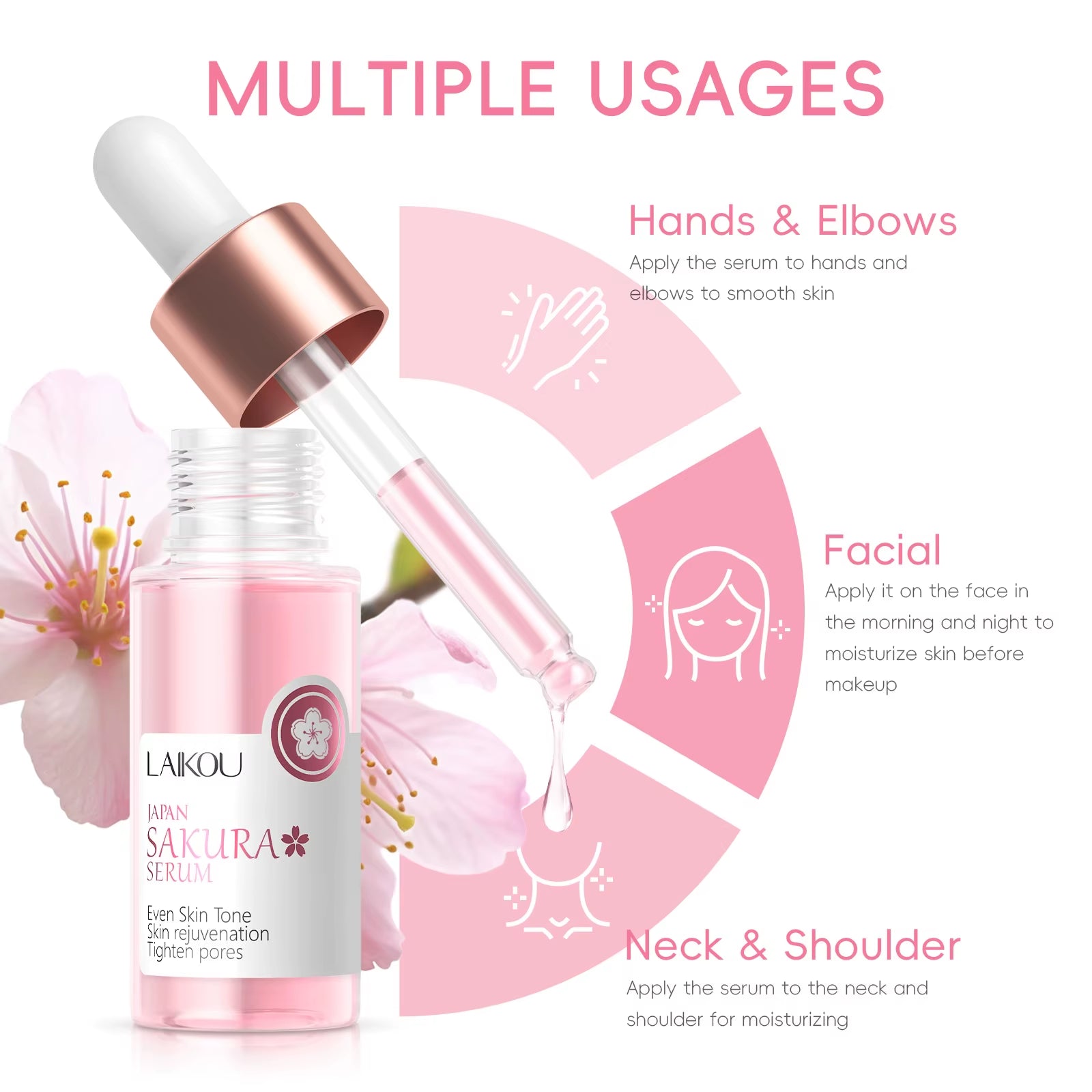 Cherry Blossom Facial Essence – Hydrating & Firming Sakura Moisturiser