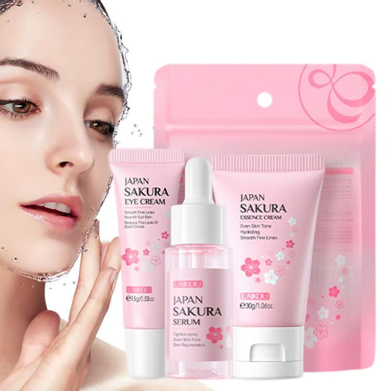 Sakura Facial Skin Care Set – Moisturising, Whitening & Anti-Aging Routine
