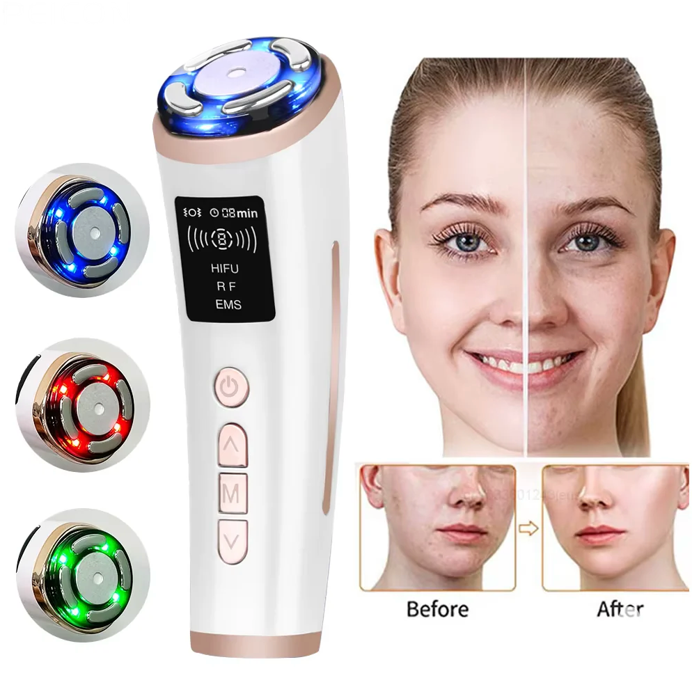 Mini HIFU Face Lifting Device – EMS Microcurrent Facial Massager for Skin Tightening & Anti-Aging