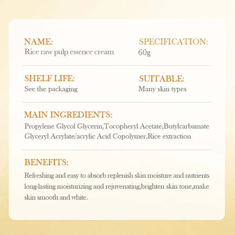 BIOAQUA White Rice Glow Cream – Hydrating & Firming Face Moisturizer