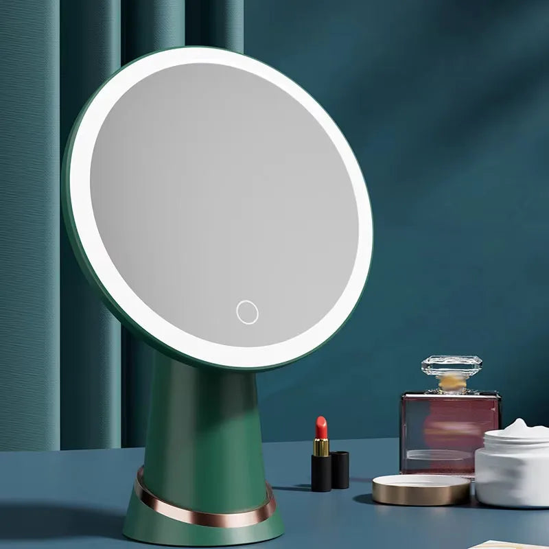 LED Beauty Mirror with Stand – 3 Light Settings & Touch Sensor