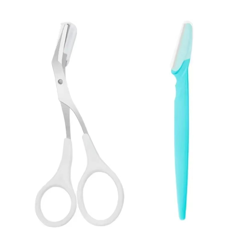 Eyebrow Scissors with Comb – Stainless Steel Precision Trimmer