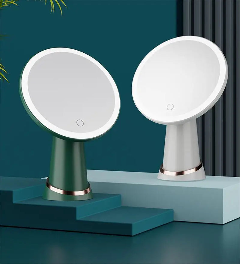 LED Beauty Mirror with Stand – 3 Light Settings & Touch Sensor