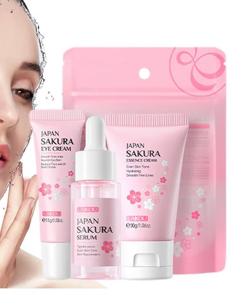 Sakura Facial Skin Care Set – Moisturising, Whitening & Anti-Aging Routine