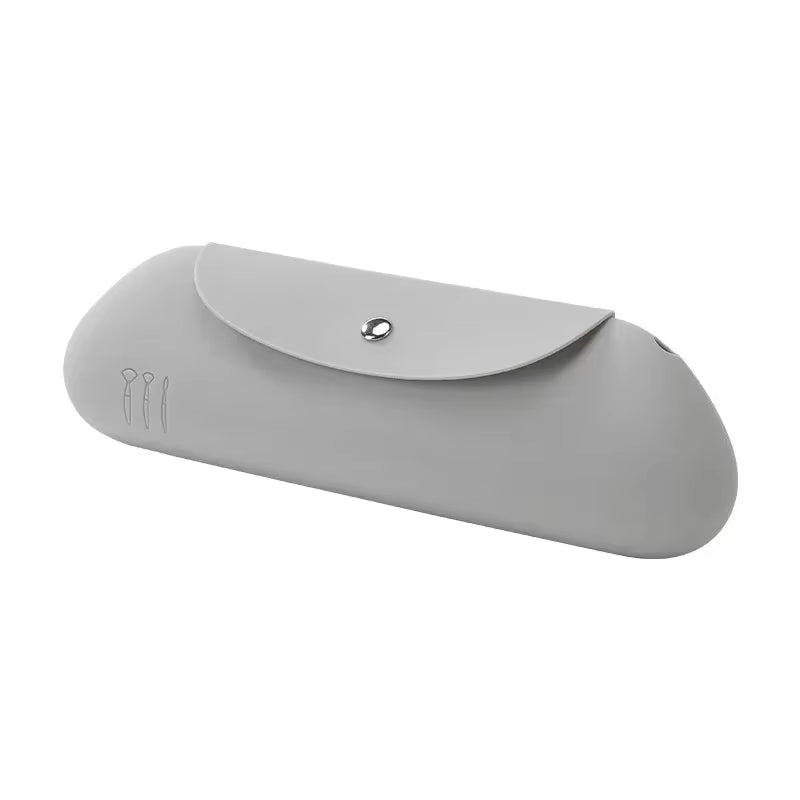 Silicone Travel Makeup Brush Holder – Portable Cosmetic Organizer Case