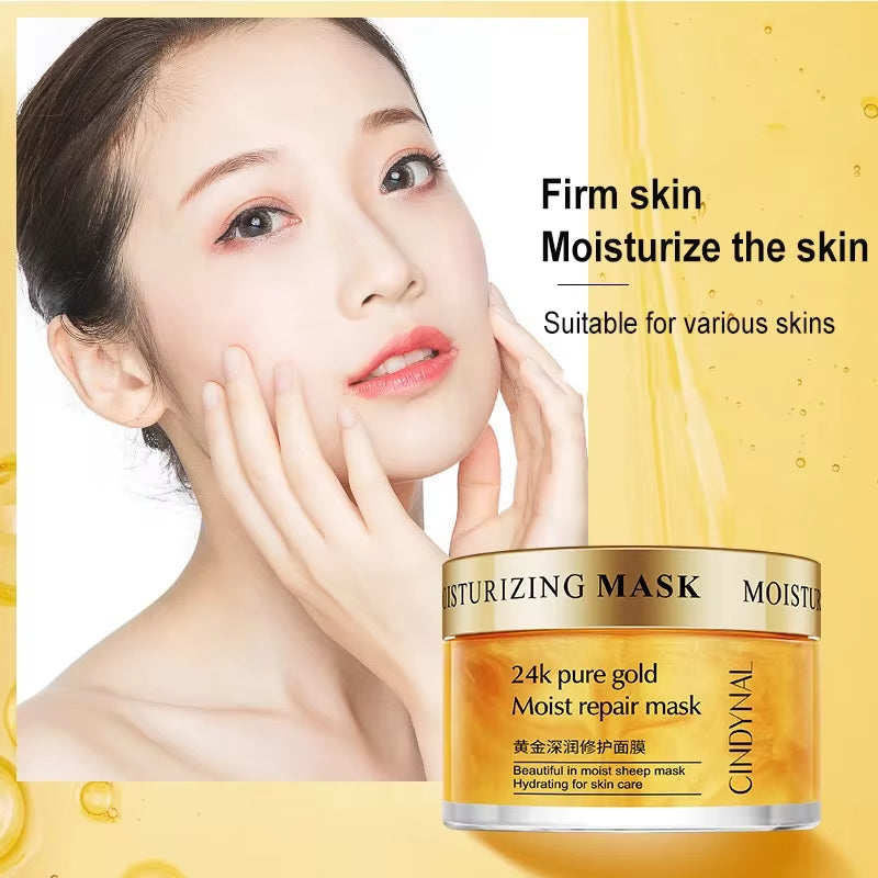 24K Golden Face Cream with Collagen – Moisturising, Firming & Hydrating (120g)