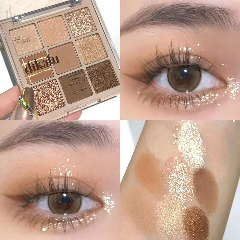 Knitted Design Eyeshadow Palette – Pink Tones, Matte & Shimmer Finish