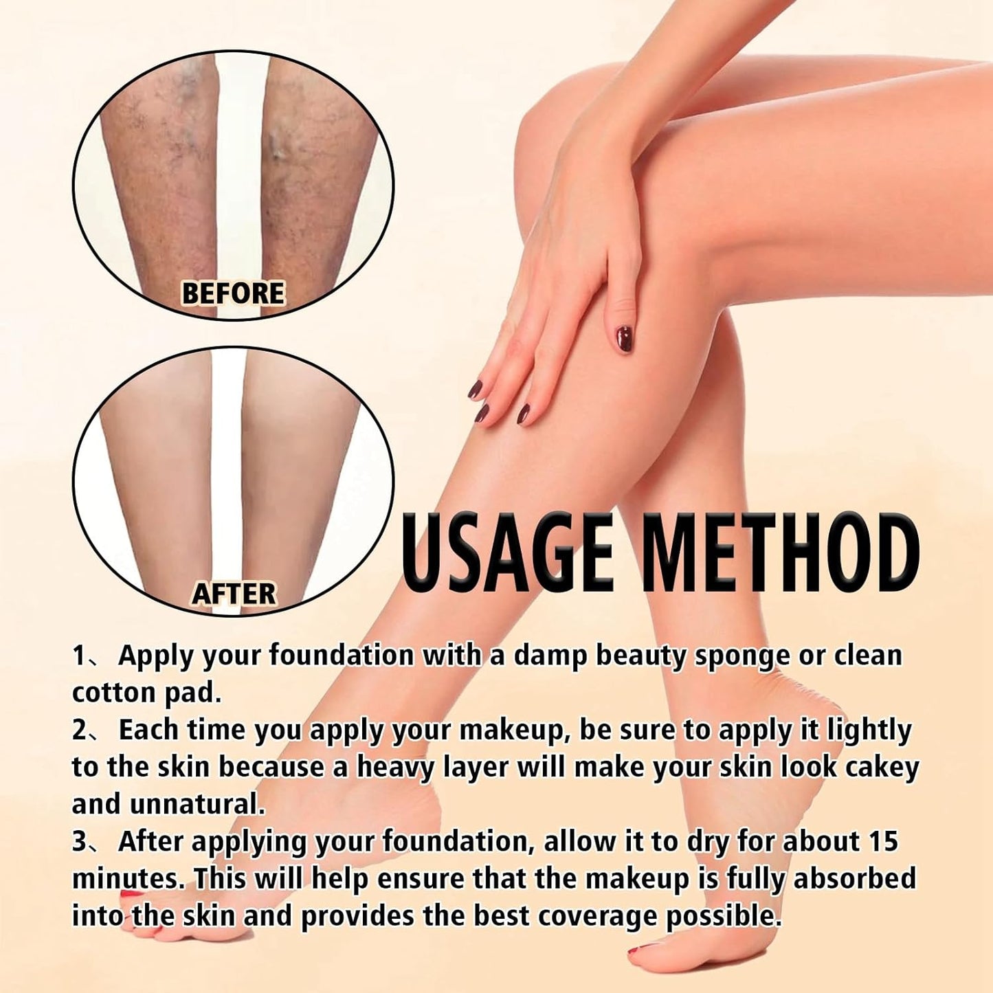 Waterproof Leg & Body Concealer – Full Coverage, No Transfer, Hydrating Formula