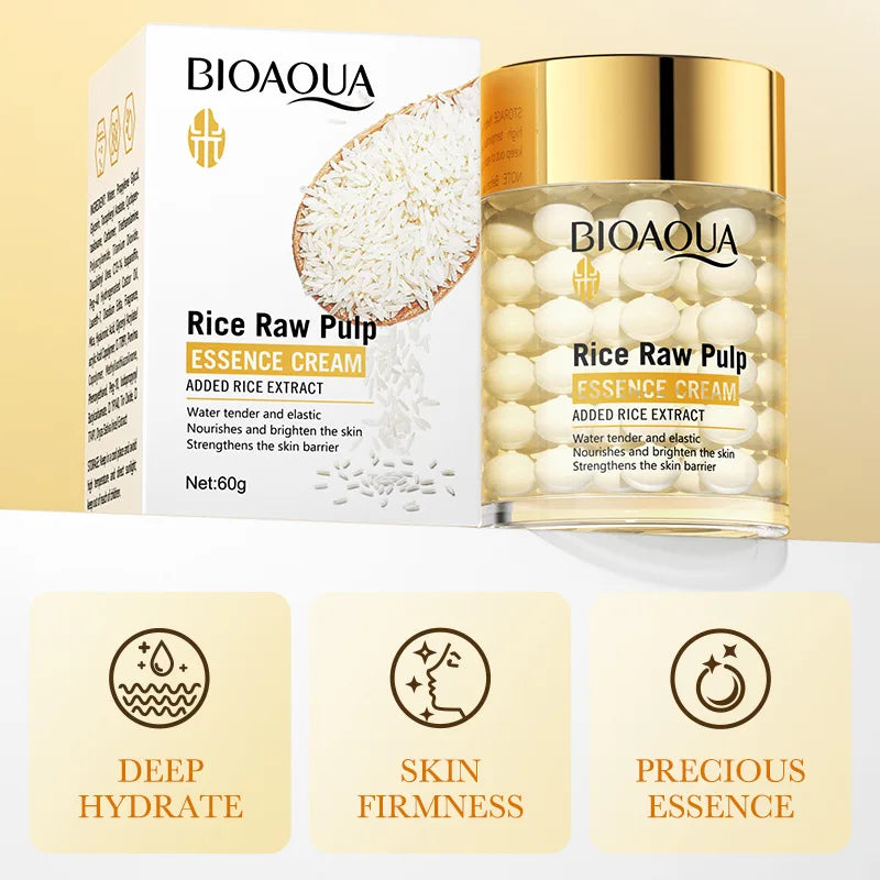 BIOAQUA White Rice Glow Cream – Hydrating & Firming Face Moisturizer
