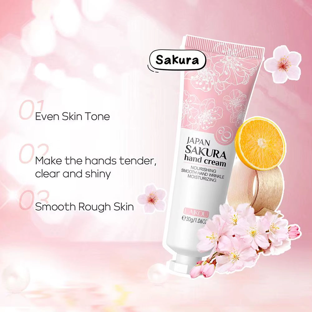 Collagen Sakura Hand Cream – Deep Moisturising & Repair for Dry, Cracked Hands